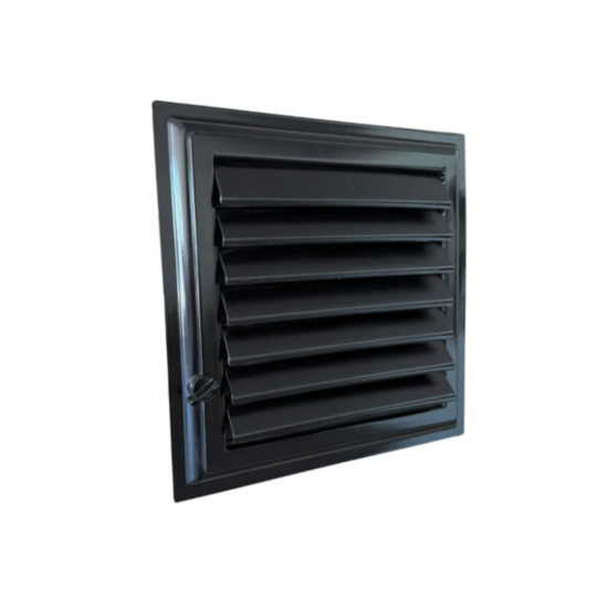 40x40 Siyah Plastik Banyo Menfezi – Havalandırma Menfezi - PLASTİK BANYO WC MENFEZLERİ