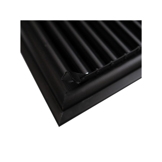 Siyah Alüminyum 50x50 cm Menfez Banyo Havalandırma Menfezi - ALÜMİNYUM YÜZEYSEL MENFEZ